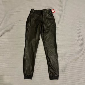 Biker Chic NWT Spanx faux leather joggers